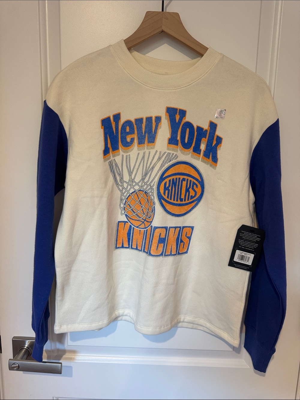 New York Knicks Kids Crewneck Sweatshirt - Blue & Cream